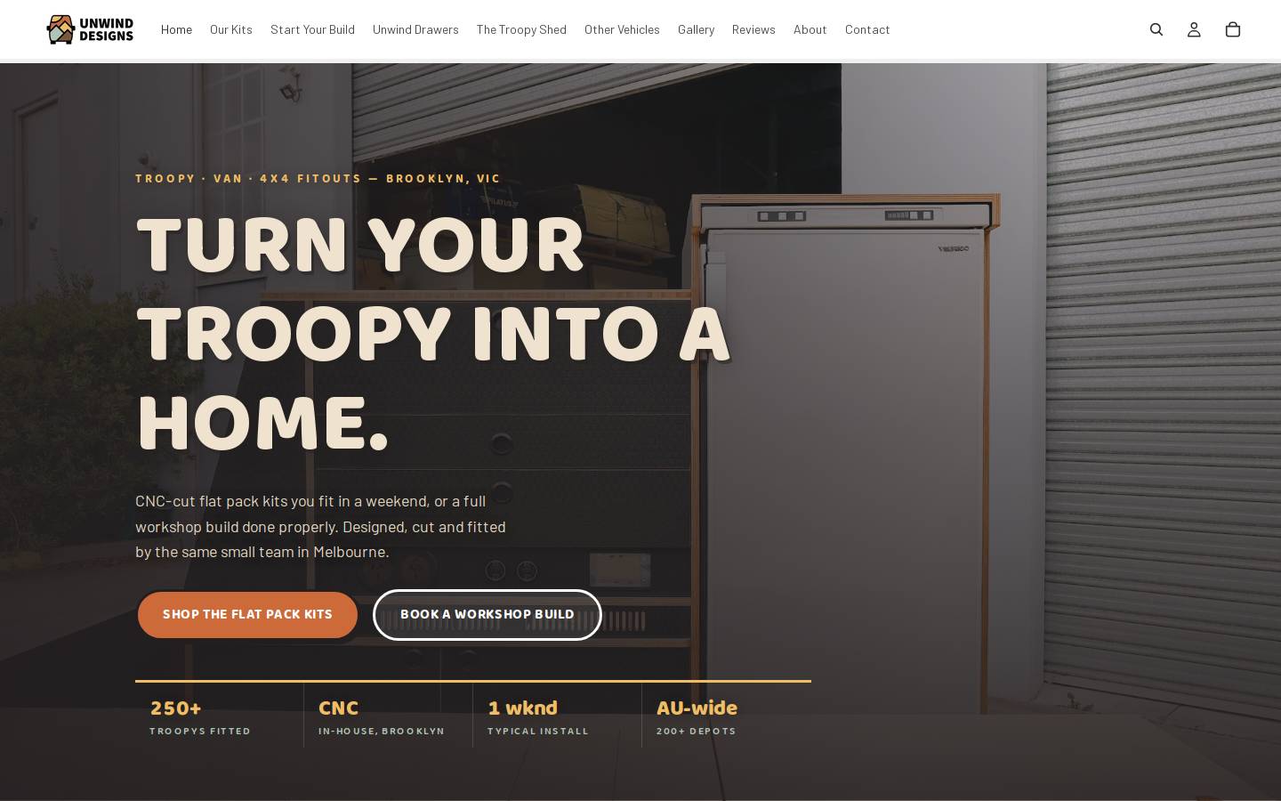 unwinddesigns.com.au homepage screenshot