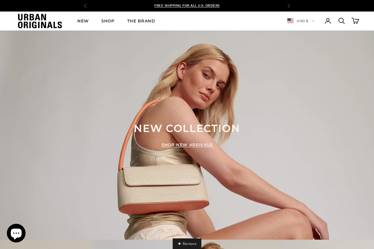 Urban Originals USA homepage screenshot