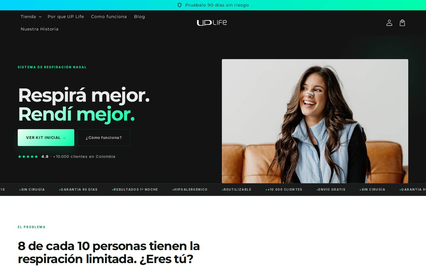 up-life.co homepage screenshot