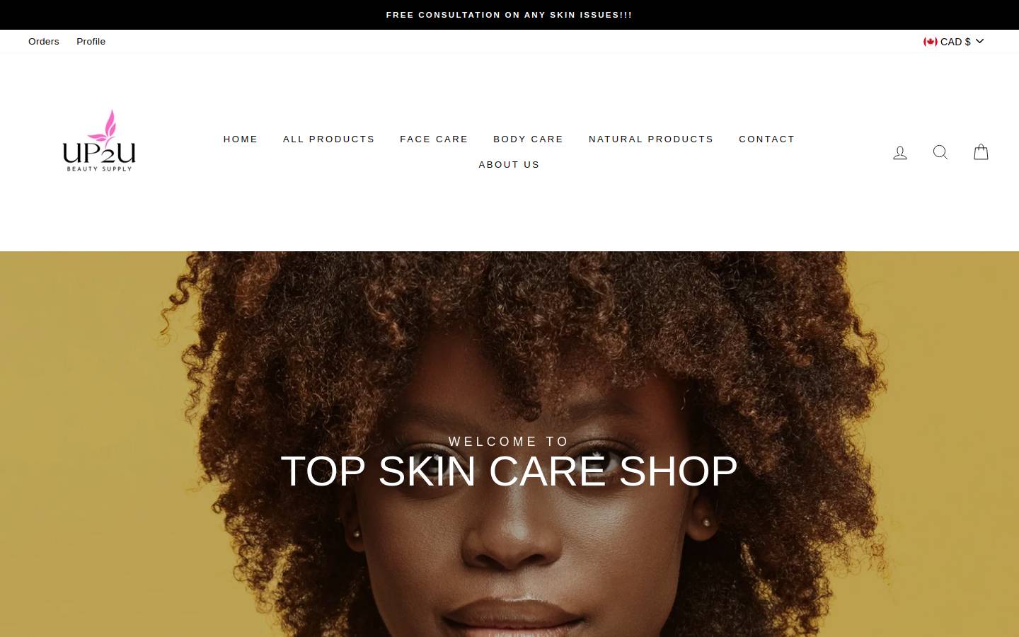 up2ubeautysupply.com homepage screenshot