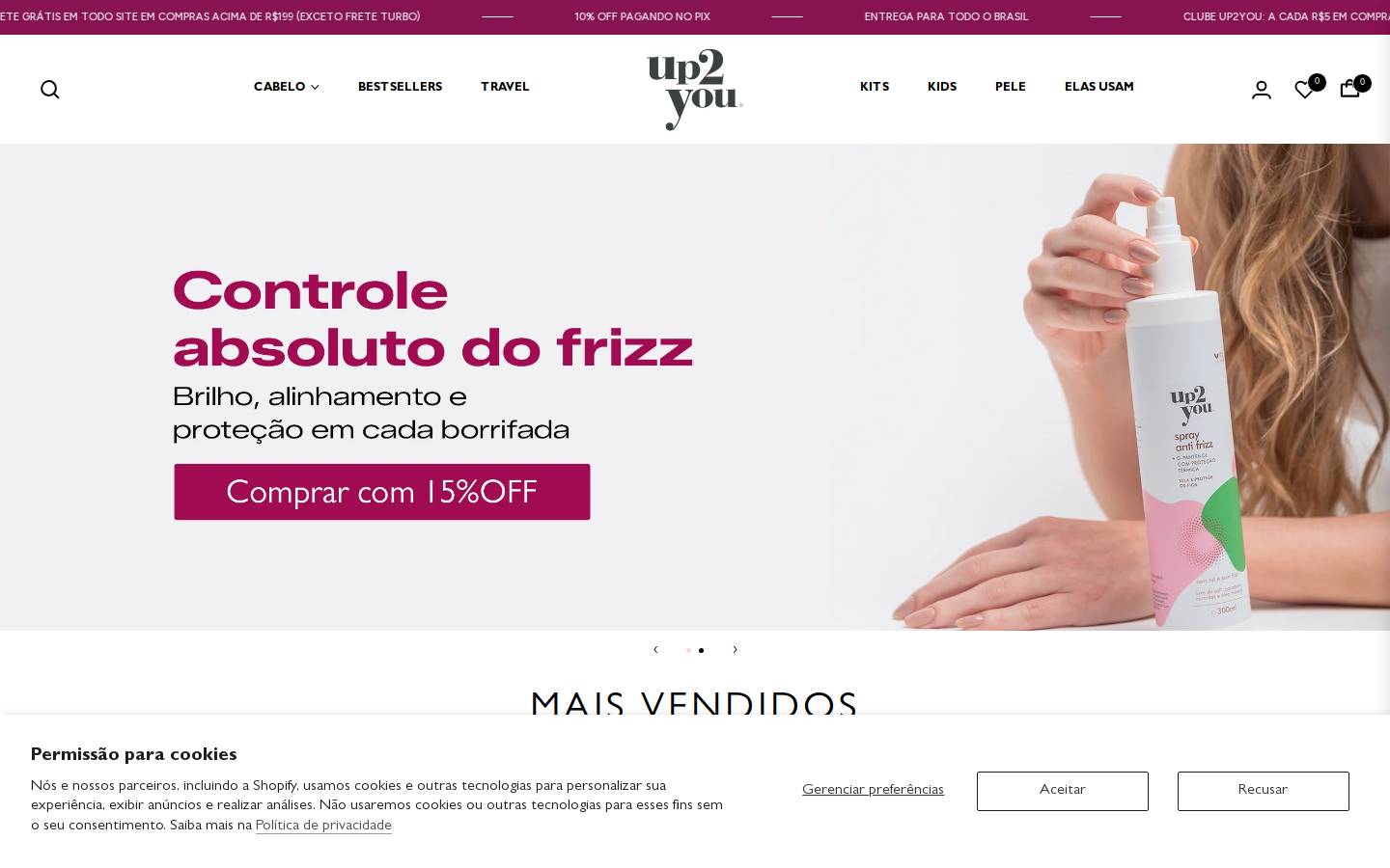 up2youcosmetics.com.br homepage screenshot