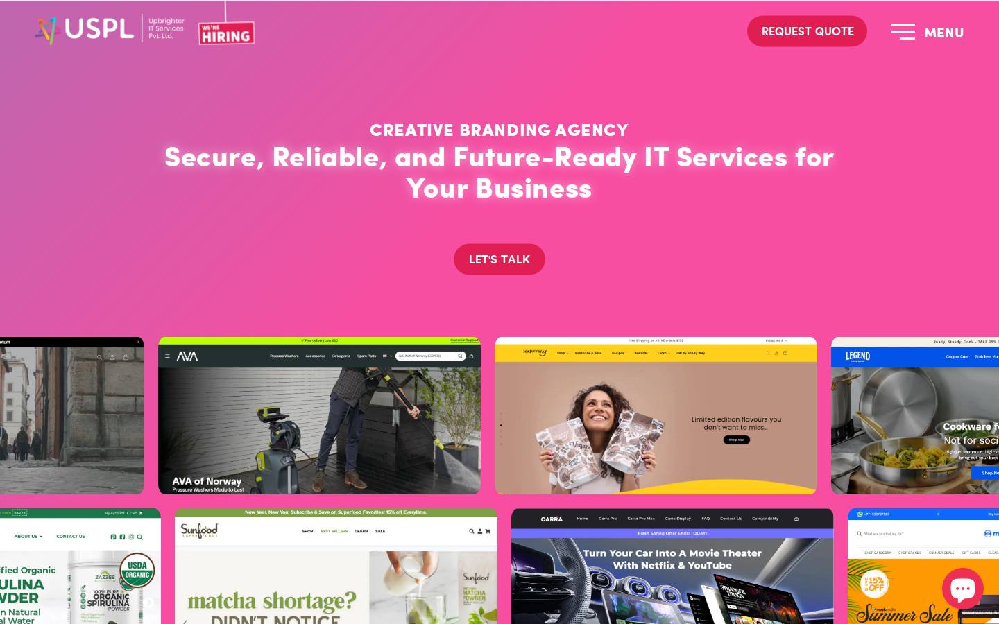 upbrighterservices.com homepage screenshot