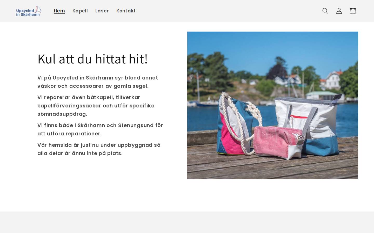 upcycledskarhamn.se homepage screenshot