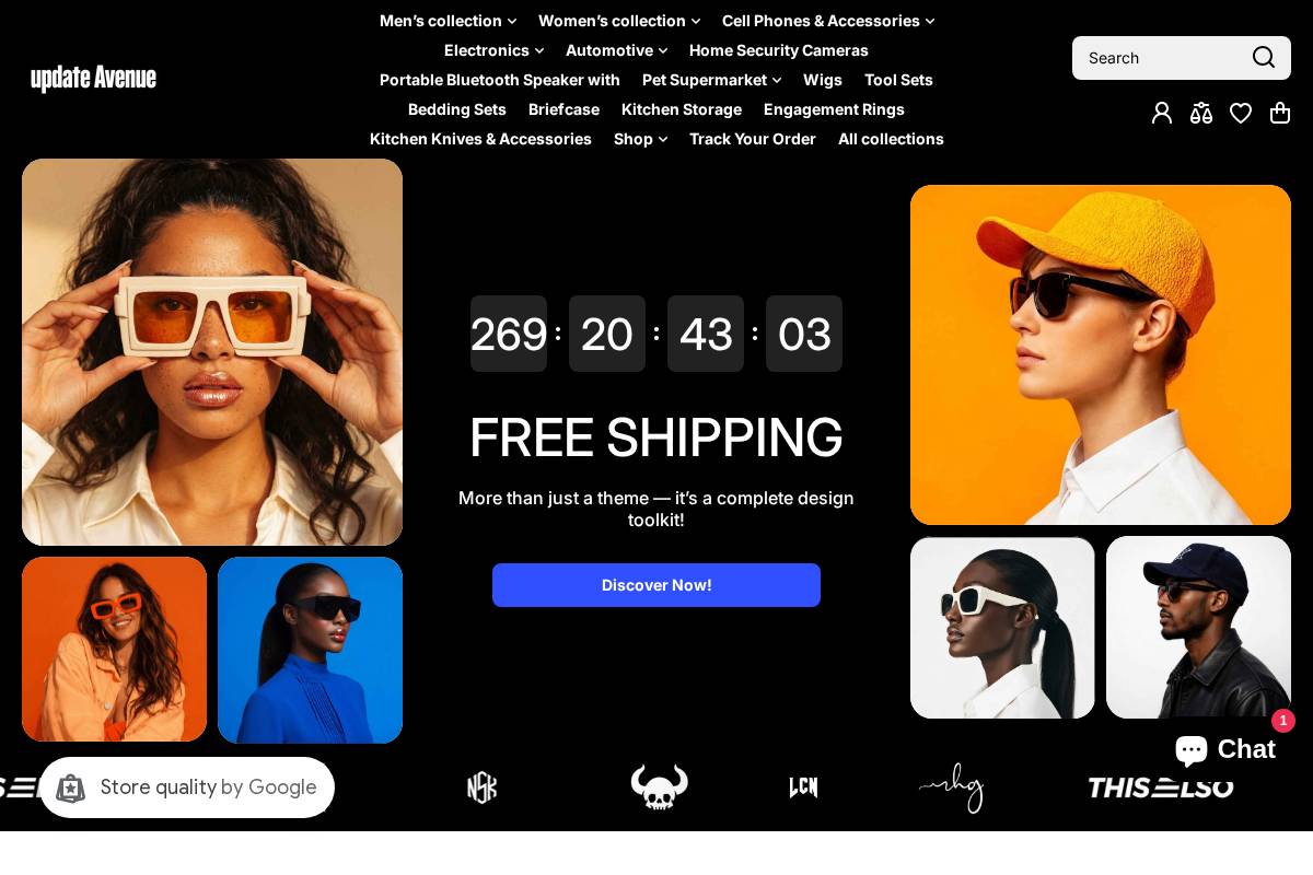 Update Avenue homepage screenshot
