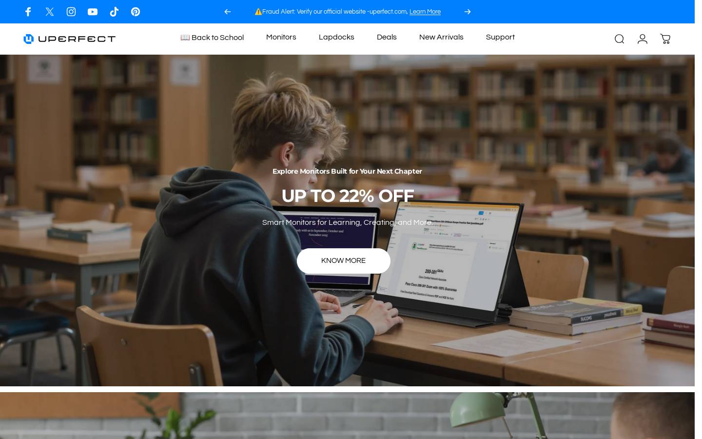 UPERFECT homepage screenshot