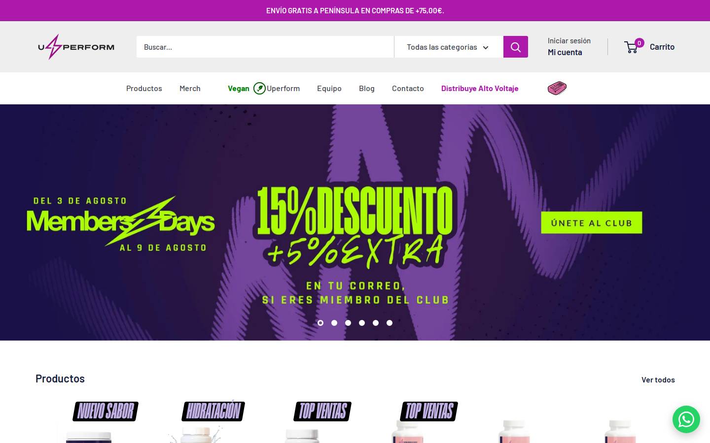 Uperform homepage screenshot