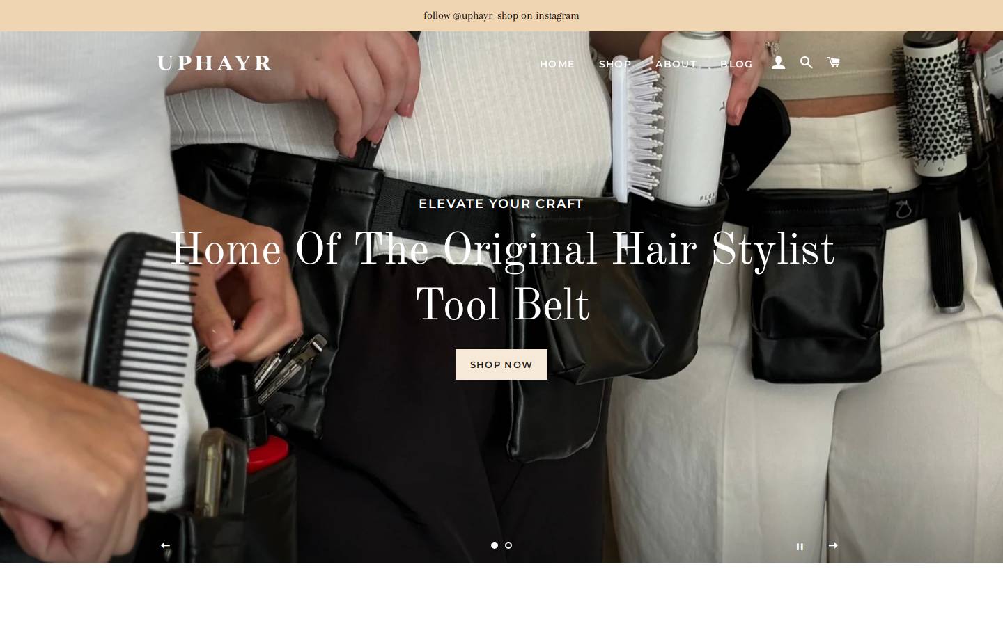uphayr.com homepage screenshot