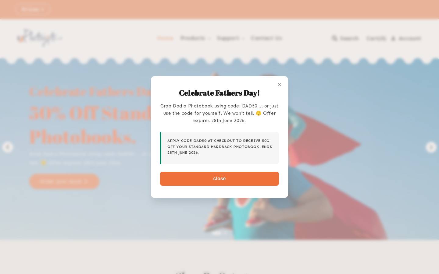 uPhotogifts homepage screenshot
