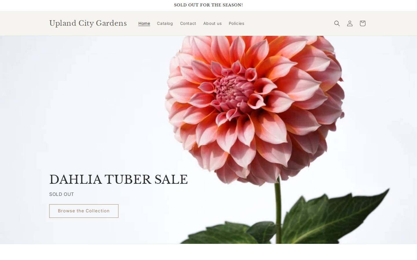 uplandcitygardens.com homepage screenshot