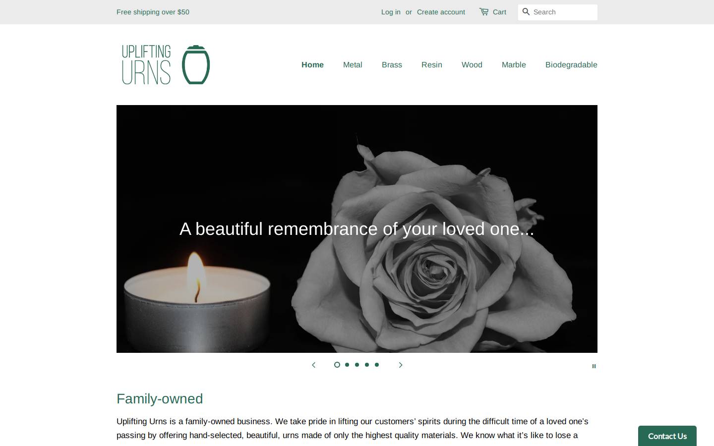 upliftingurns.com homepage screenshot