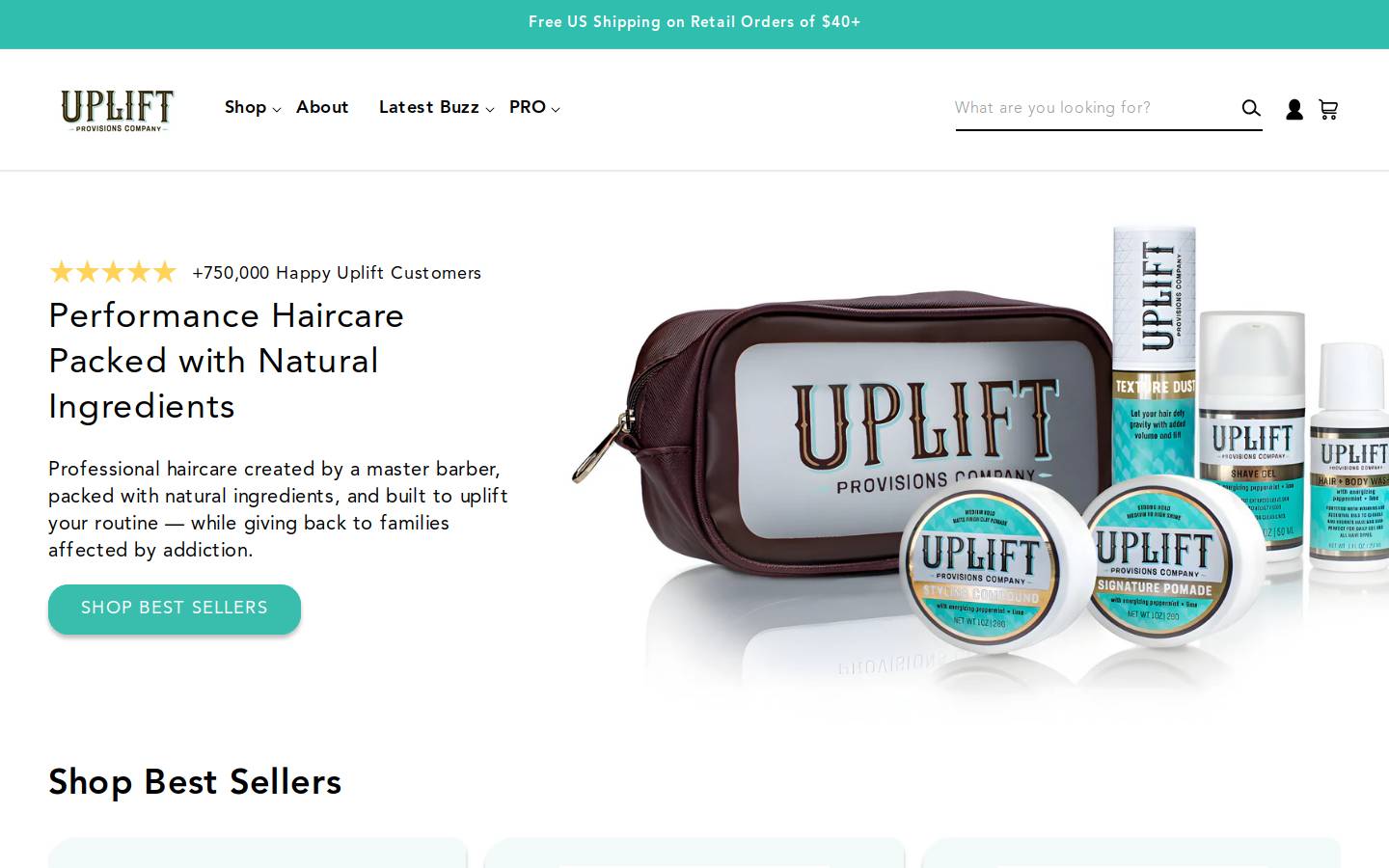 upliftprovisionsco.com homepage screenshot