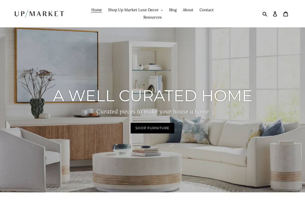 upmarketsa.com homepage screenshot