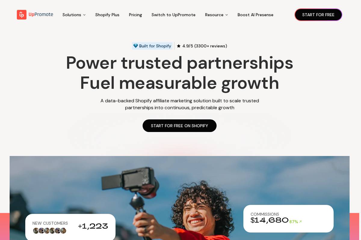 uppromote.com homepage screenshot