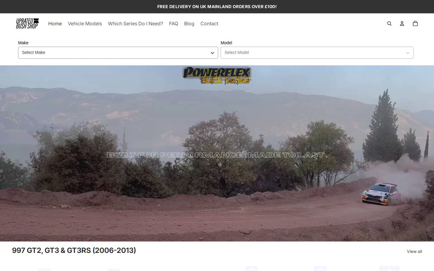 upratedbushshop.com homepage screenshot