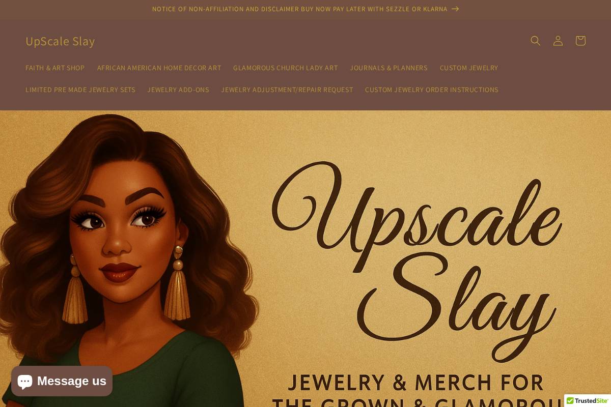 upscaleslay.com homepage screenshot