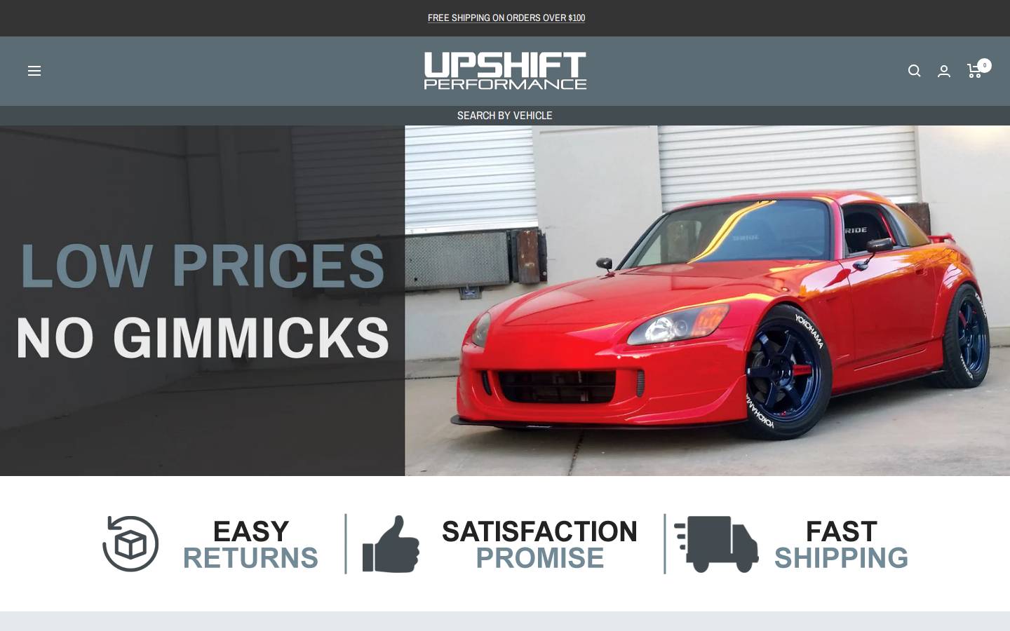 upshiftperformance.com homepage screenshot
