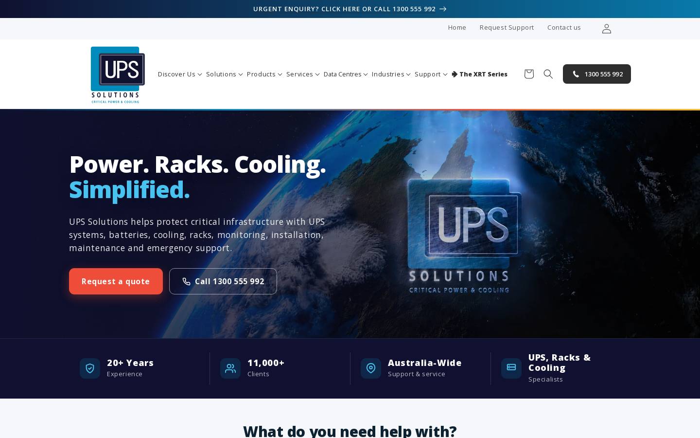 upssolutions.com.au homepage screenshot