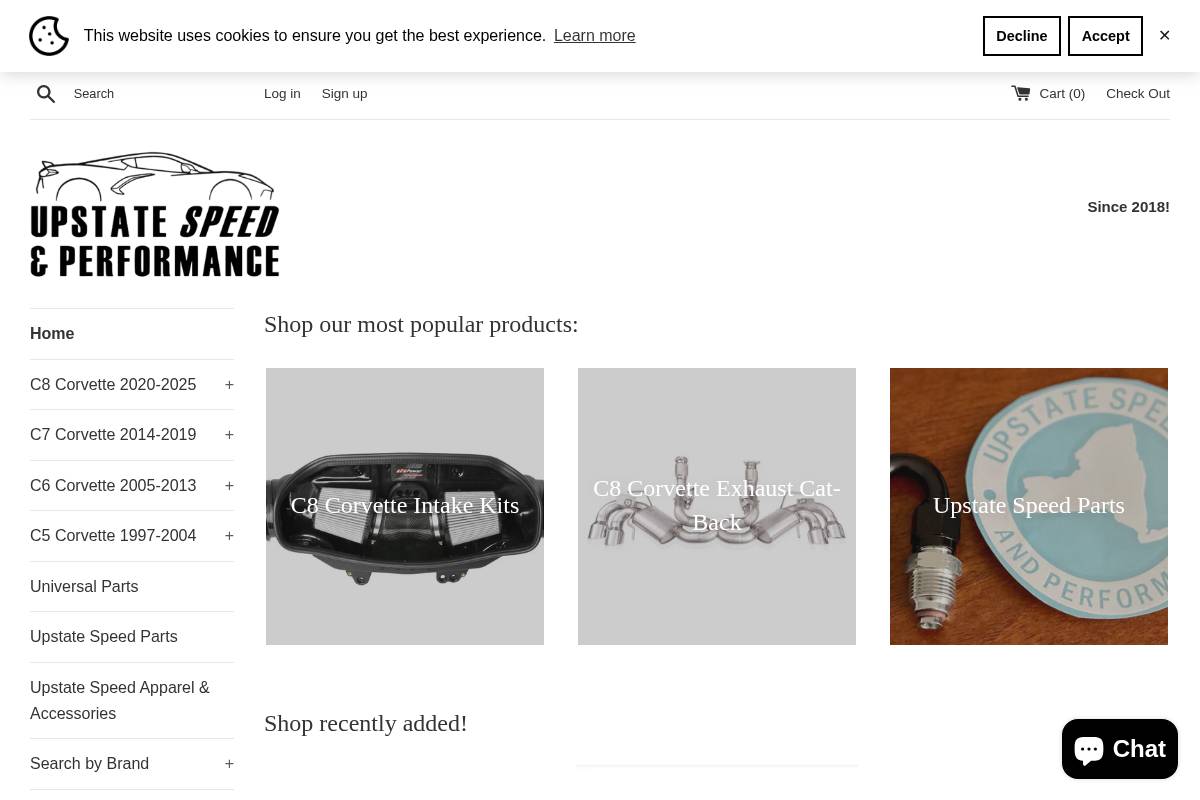 upstatespeed.com homepage screenshot