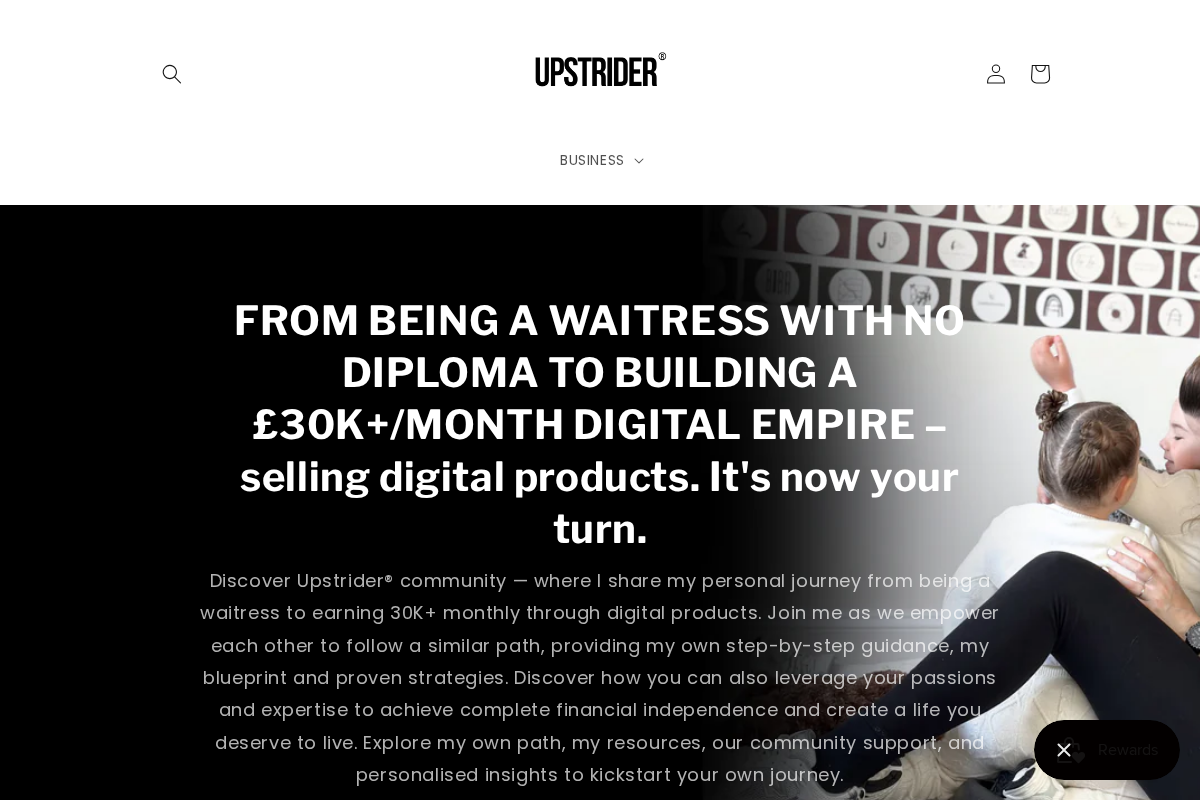 upstriderofficial.com homepage screenshot