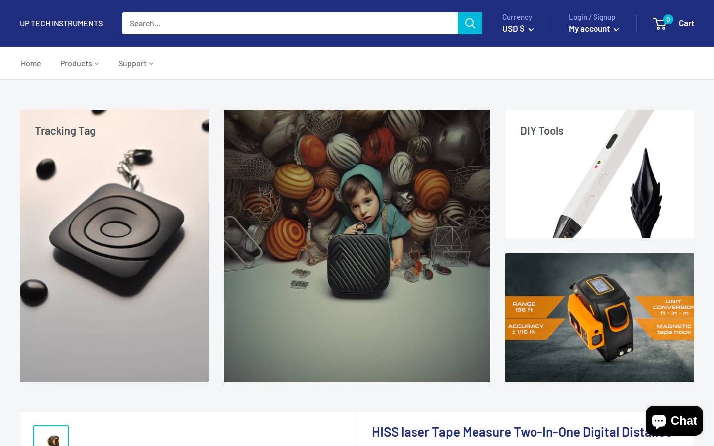uptechinstruments.com homepage screenshot