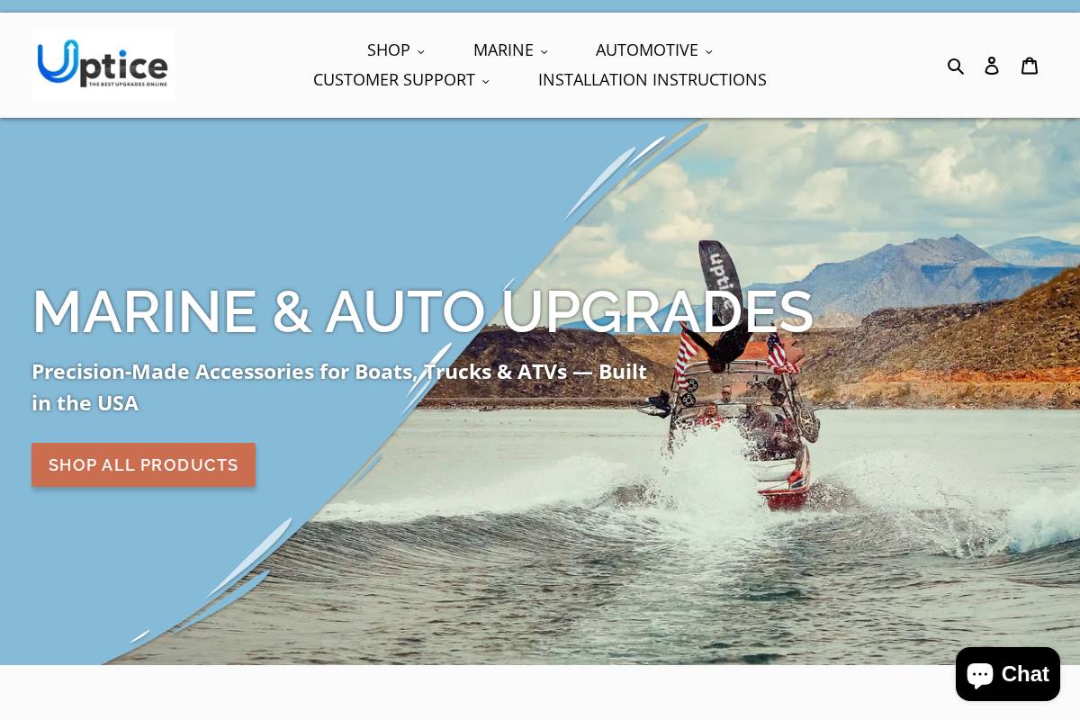 uptice.com homepage screenshot