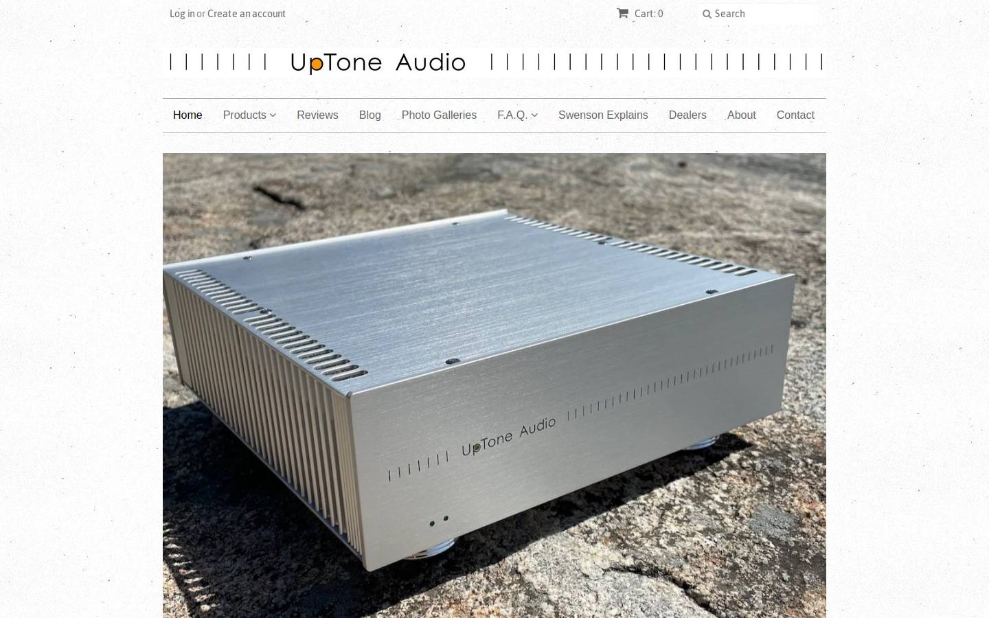 uptoneaudio.com homepage screenshot