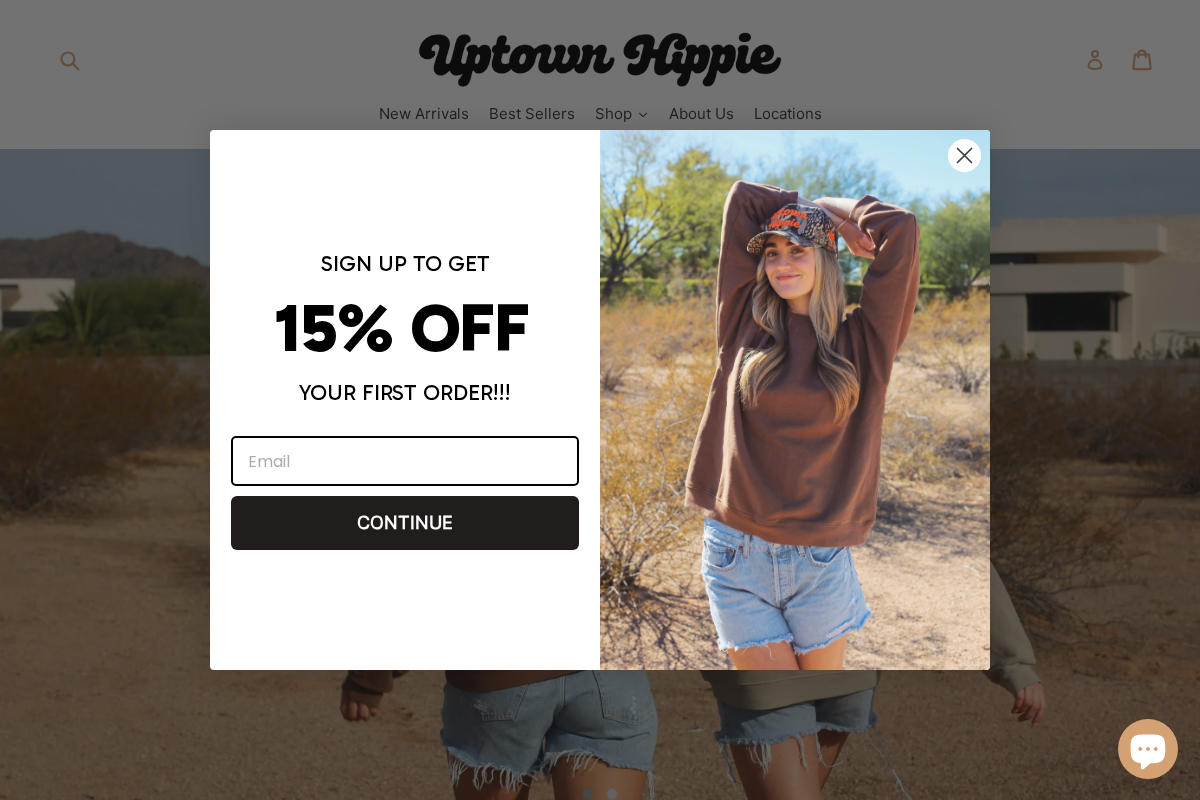 Uptown Hippie homepage screenshot