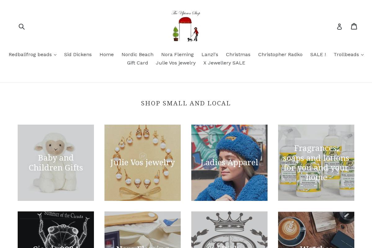 Uptownshop homepage screenshot