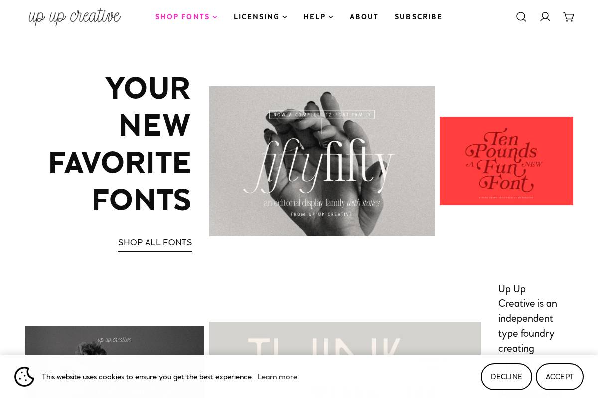 upupcreative.com homepage screenshot