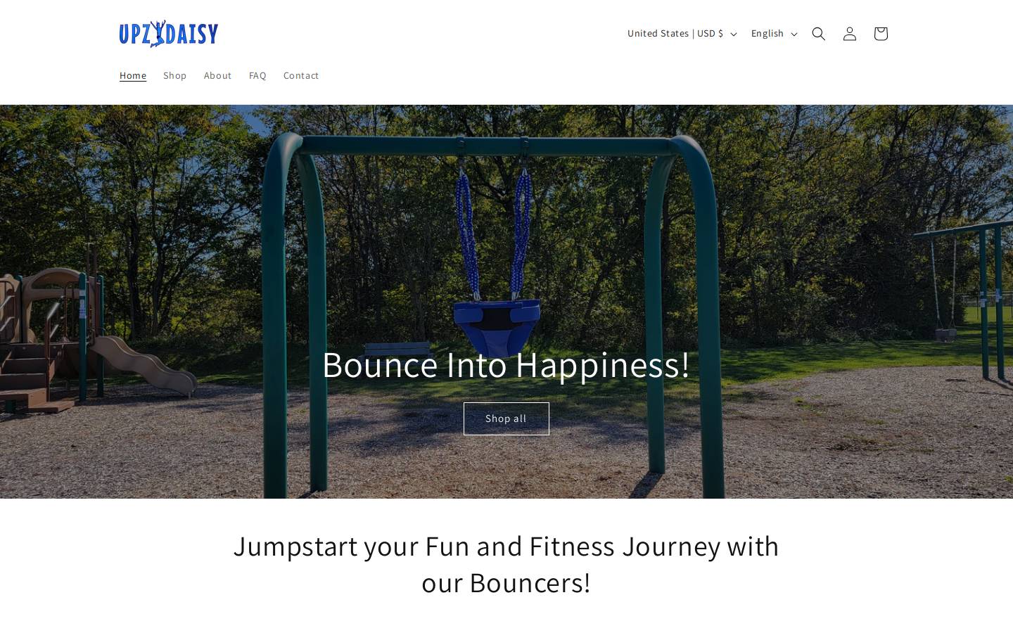 Upzydaisy homepage screenshot