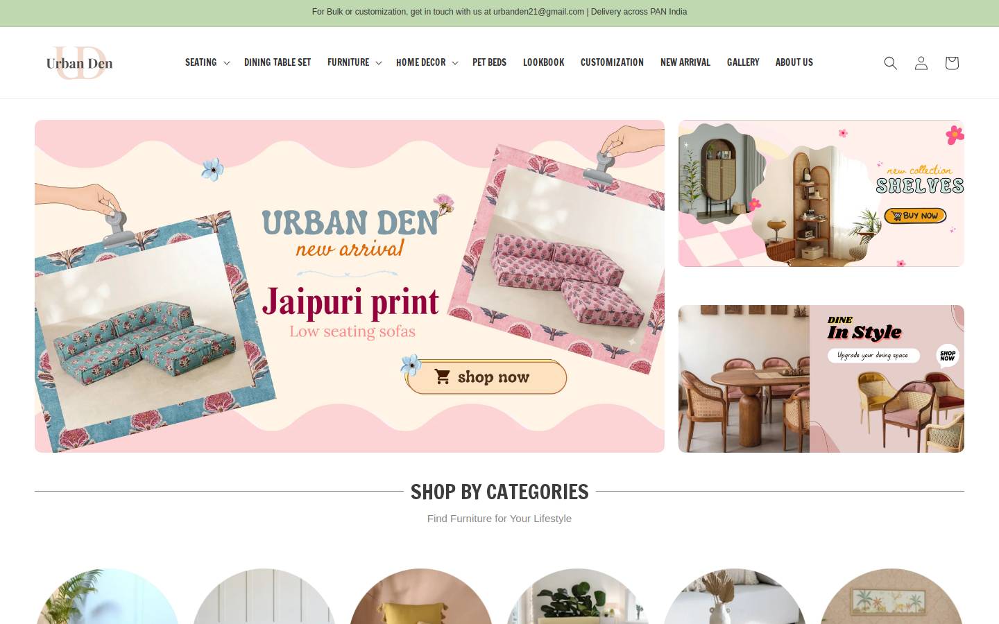 urban-den.in homepage screenshot