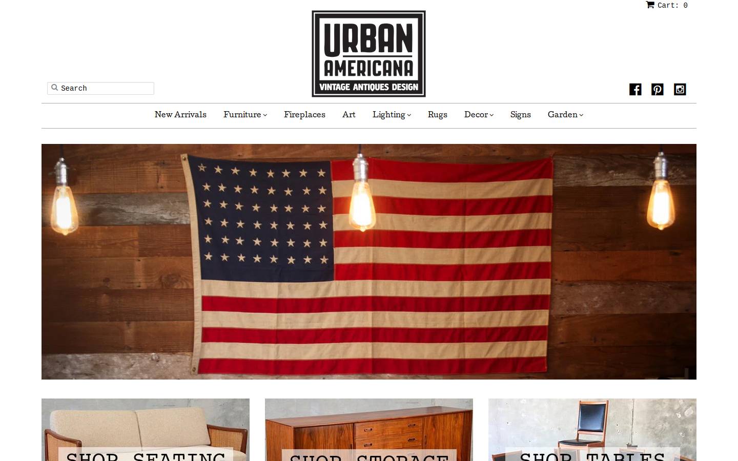 urbanamericana.com homepage screenshot