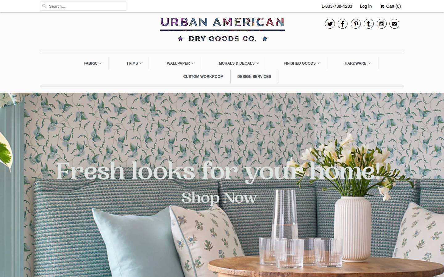 urbanamericandrygoods.com homepage screenshot