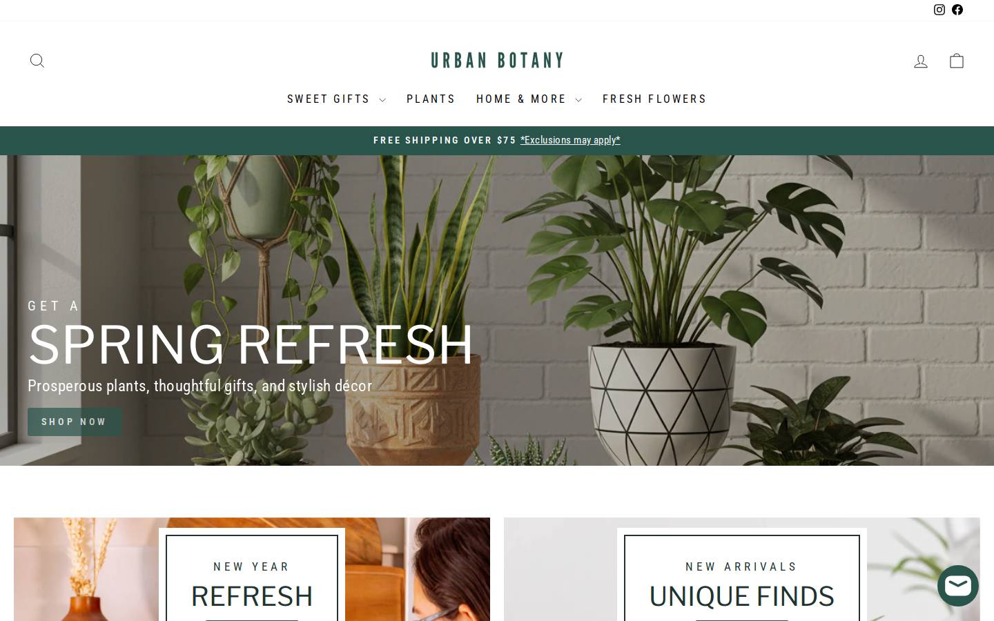 urbanbotany.com homepage screenshot
