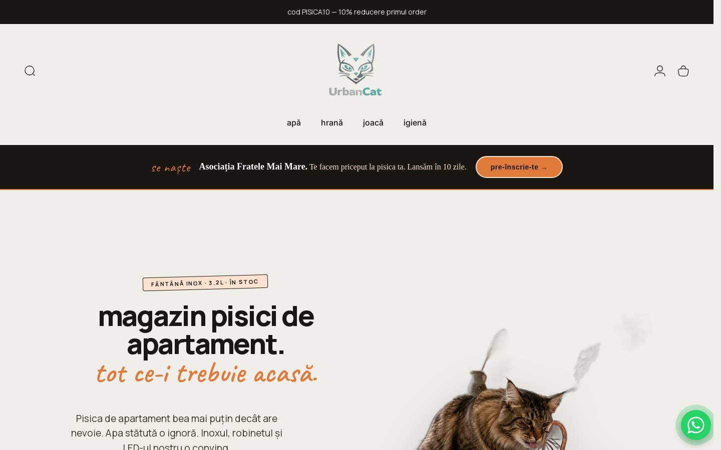 urbancat.ro homepage screenshot