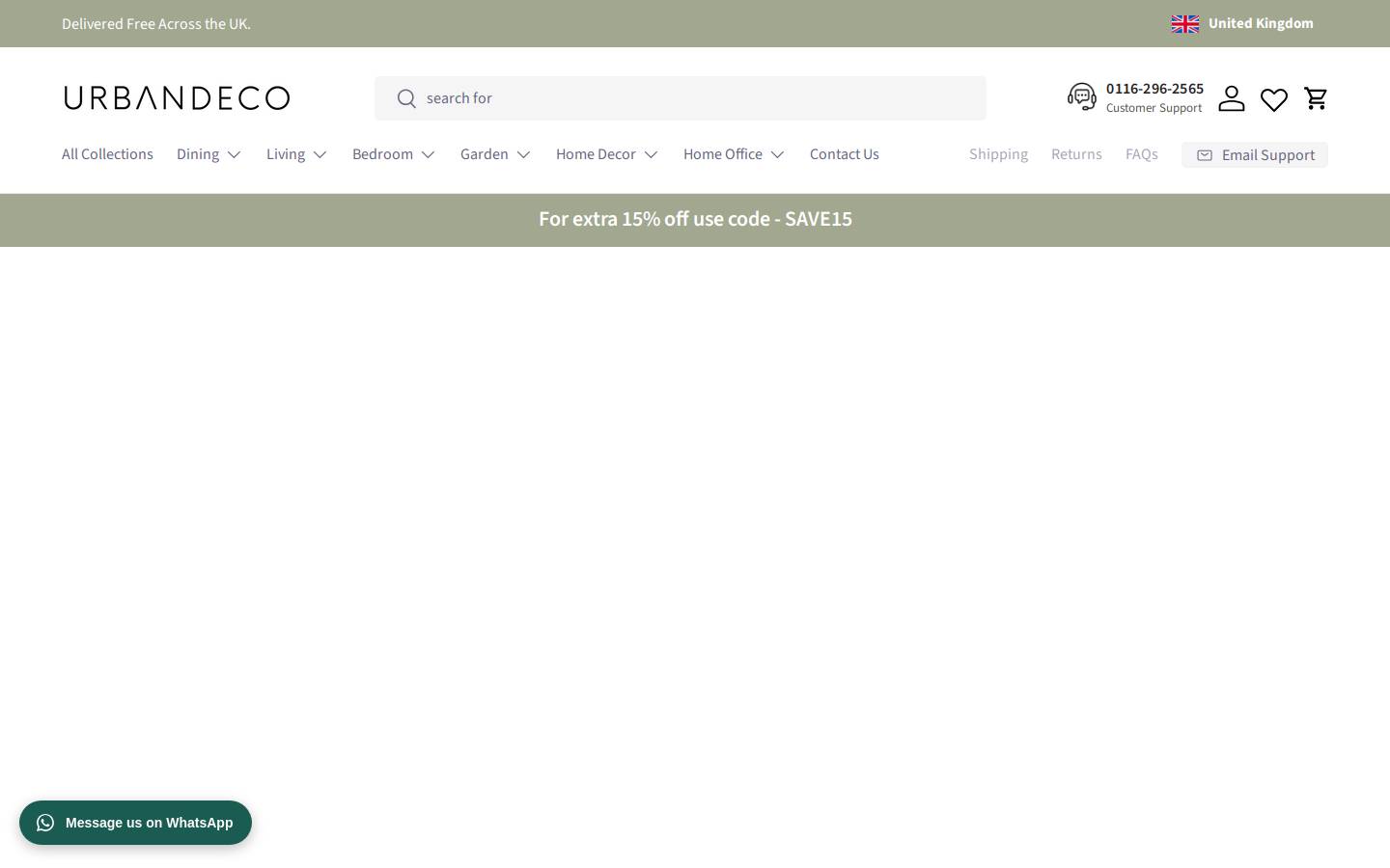 Urbandeco homepage screenshot