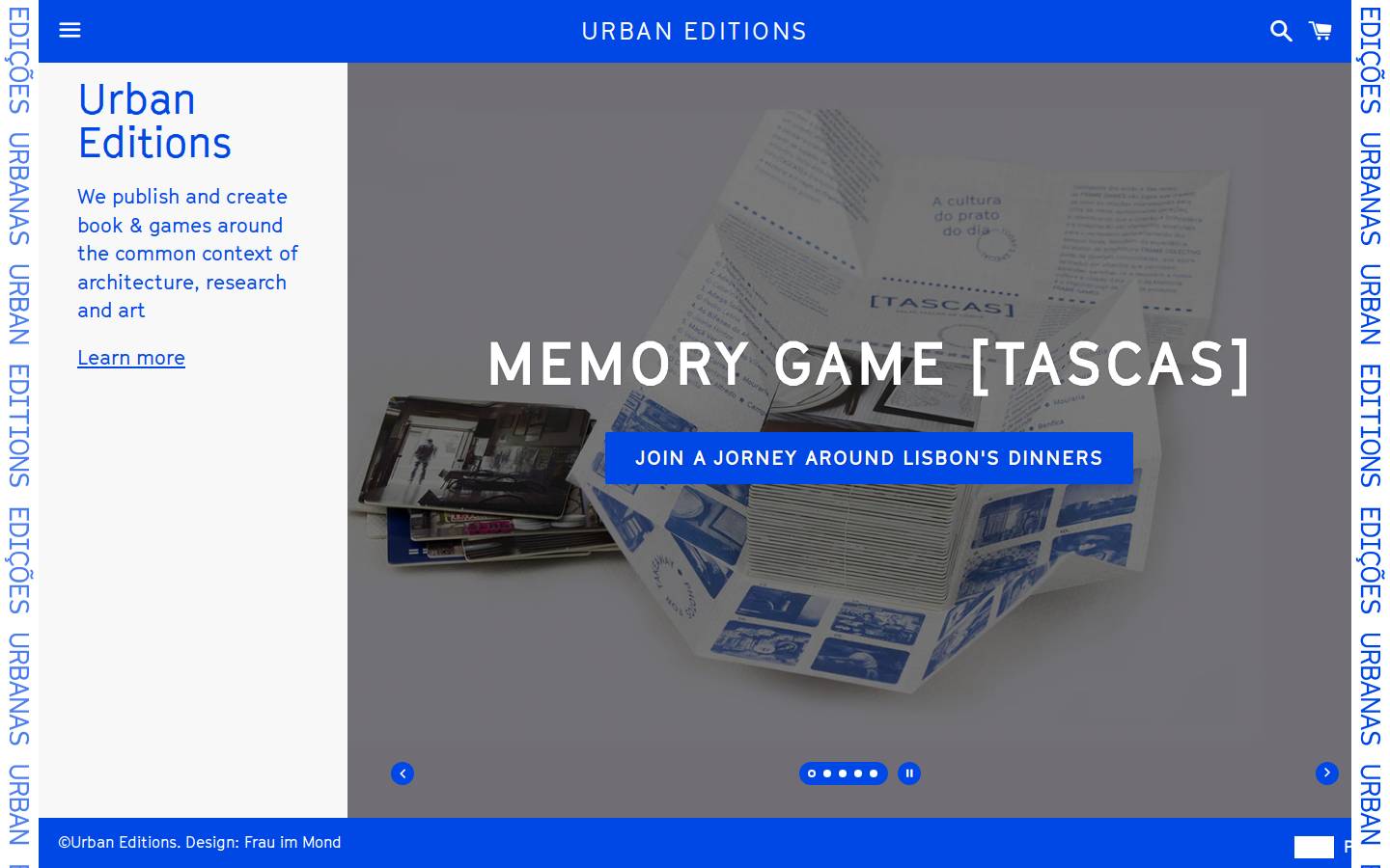 urbaneditions.pt homepage screenshot