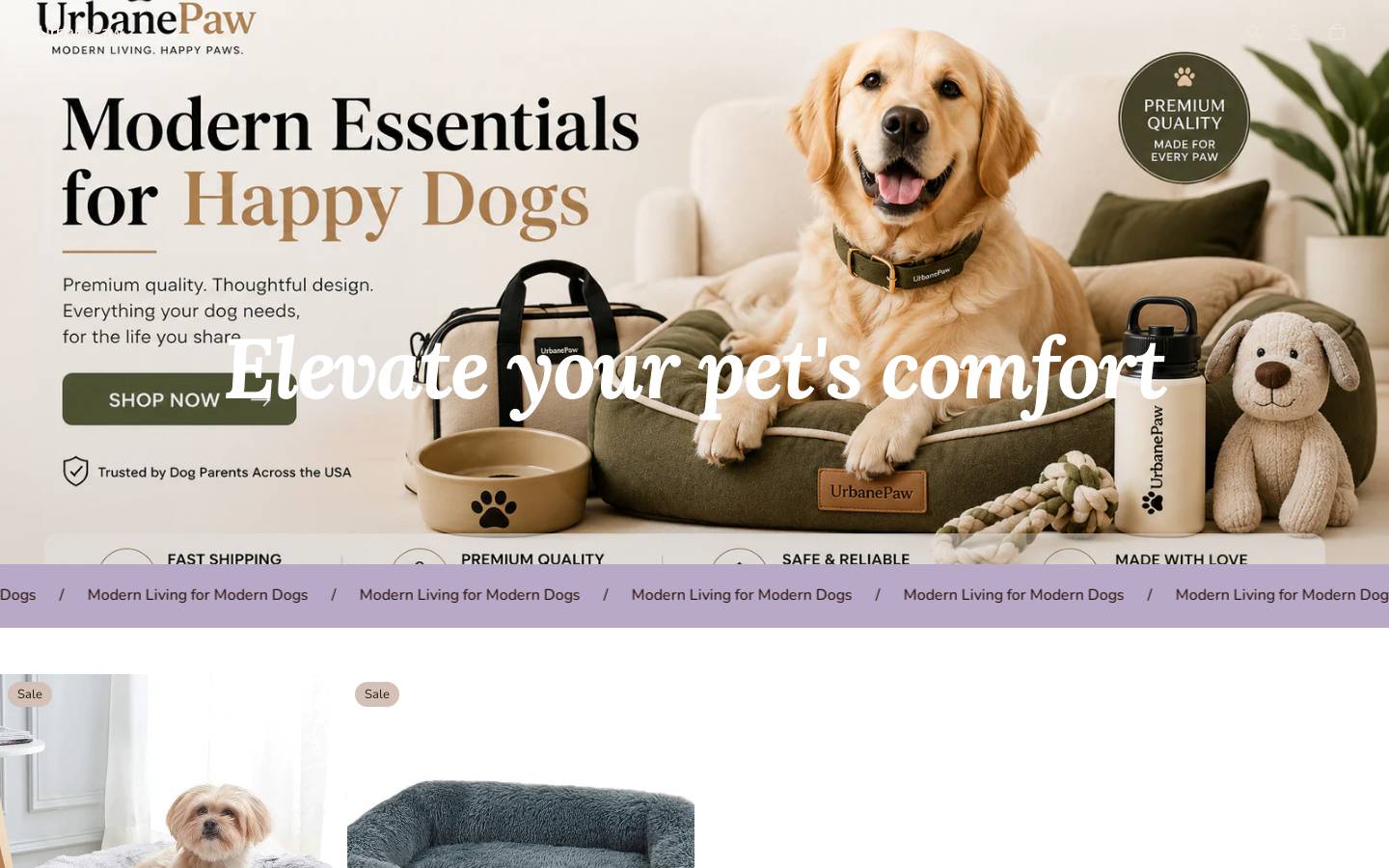 urbanepaw.com homepage screenshot