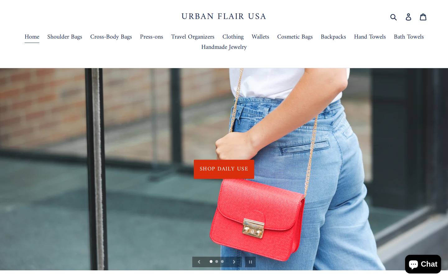 urbanflairusa.com homepage screenshot