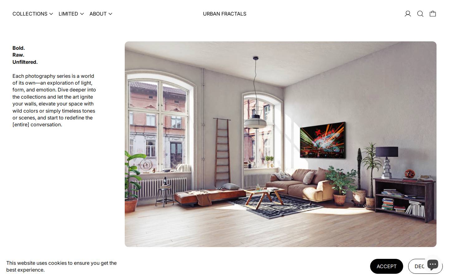 urbanfractals.com homepage screenshot