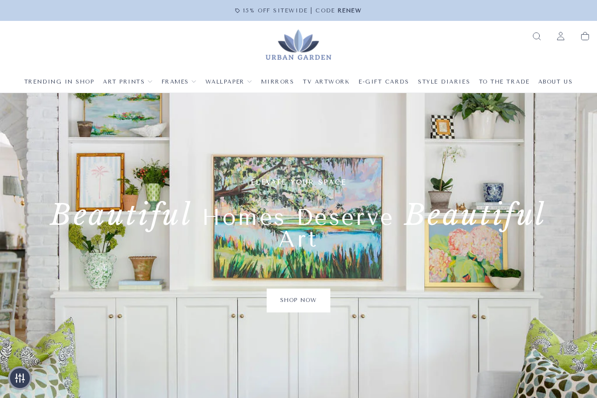 urbangardenprints.com homepage screenshot