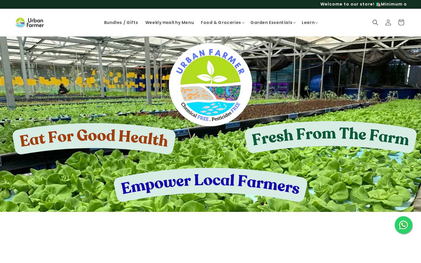 urbanhomefarming.com homepage screenshot