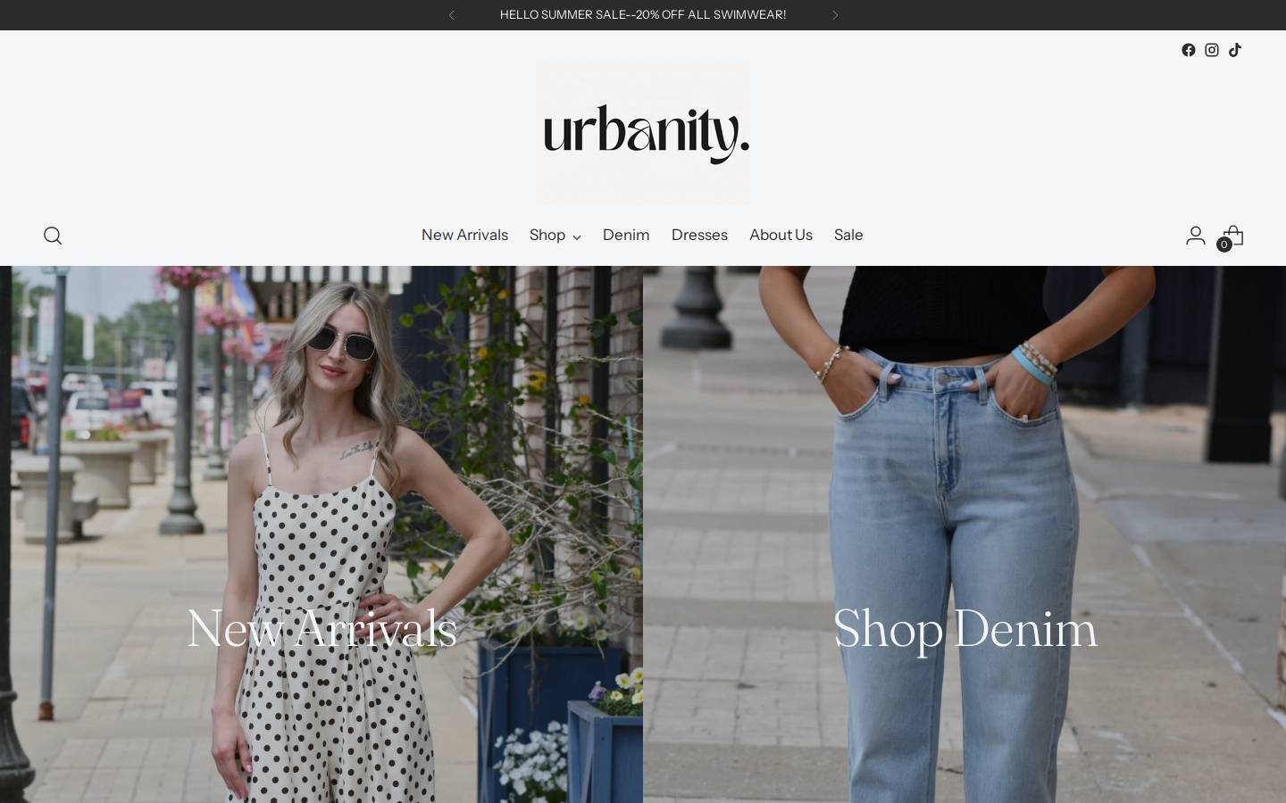 urbanityonline.com homepage screenshot