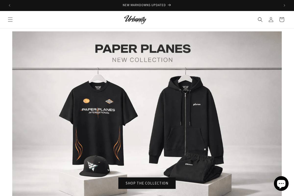 urbanityshop.com homepage screenshot