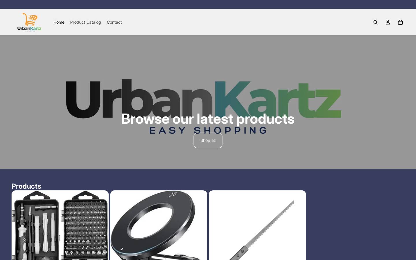 urbankartz.shop homepage screenshot