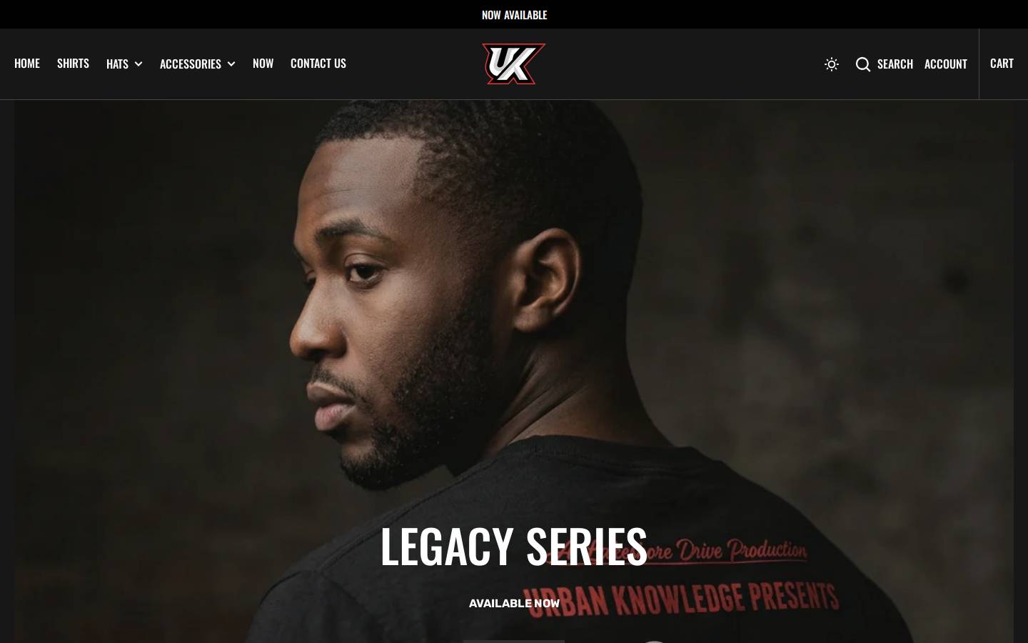 urbanknowledgeclothing.com homepage screenshot