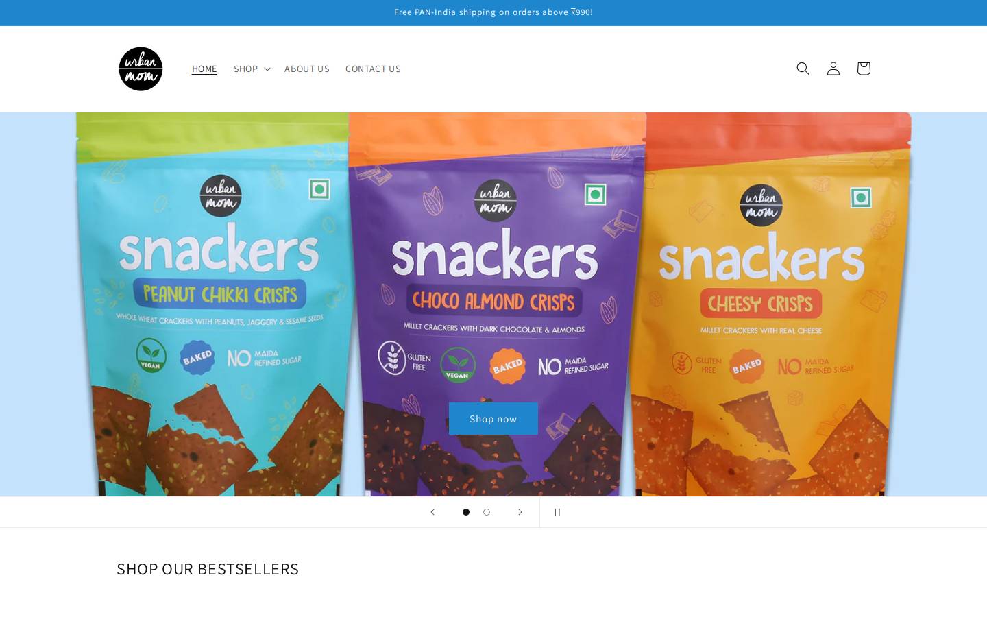 urbanmom.co.in homepage screenshot