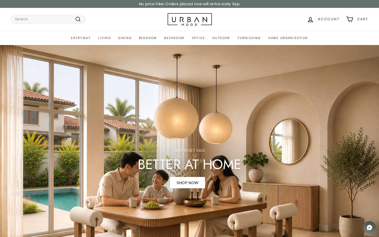 Urbanmood homepage screenshot