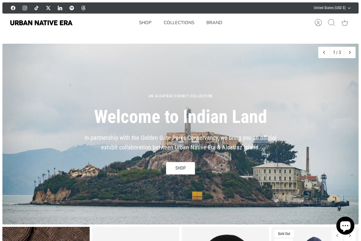 Urban Native Era homepage screenshot