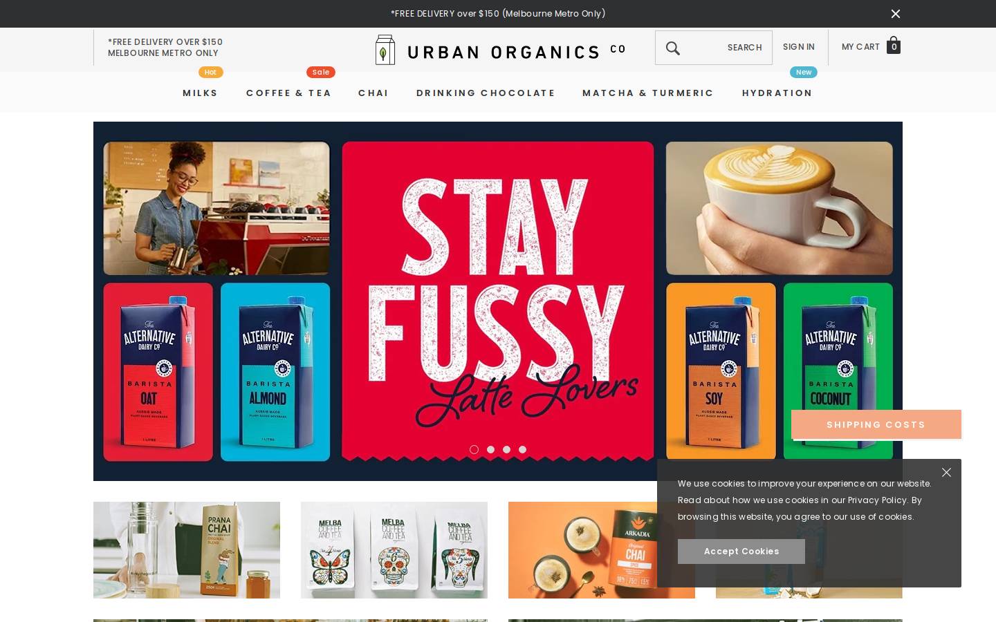 urbanorganicsco.com.au homepage screenshot